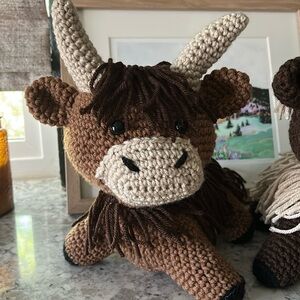 Handmade highland cow Amigurumi
